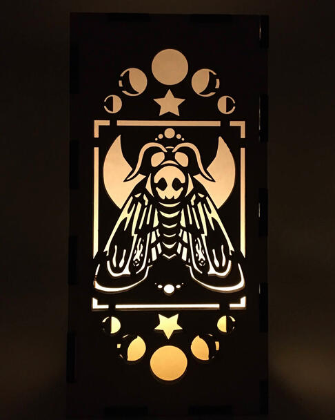 Final Illuminated Lantern - Moon Moth