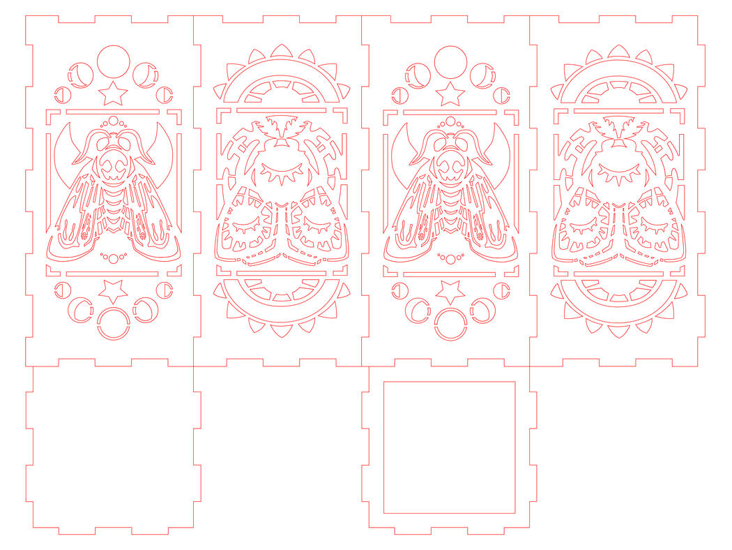 Designs recreated over in the Illustrator template and extra sun & moon motifs added.